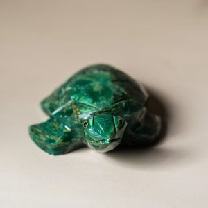 Handcrafted semi precious stone turtle sculpture for luxury home decor