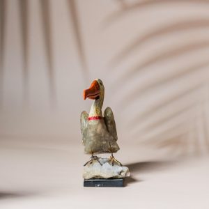 Artixle pelican figurine handcrafted from natural stones