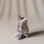 Natural stone owl figurine for home decor gifting