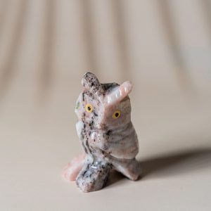 Natural stone owl figurine for home decor gifting