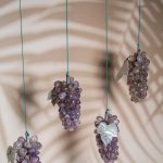 Amethyst grape hanging made from semi-precious stone for home decor and gifting