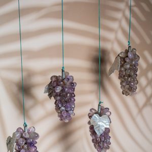 Amethyst grape hanging made from semi-precious stone for home decor and gifting