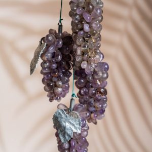 Amethyst grape hanging made from semi-precious stone for home decor and gifting