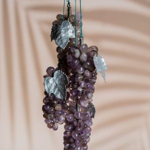 Amethyst grape hanging made from semi-precious stone for home decor and gifting