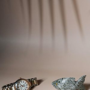 Green stone fish figurine made from semi-precious stone for home decor and gifting