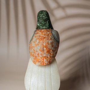 Luxury gemstone parrot figurine for home decor and premium gifting