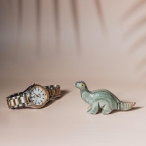 Hand-carved onyx stone dinosaur figurine